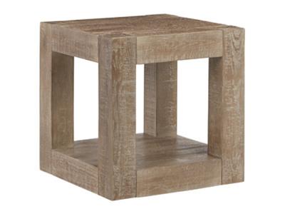 Ashley Furniture Waltleigh Square End Table T993-2 Distressed Brown