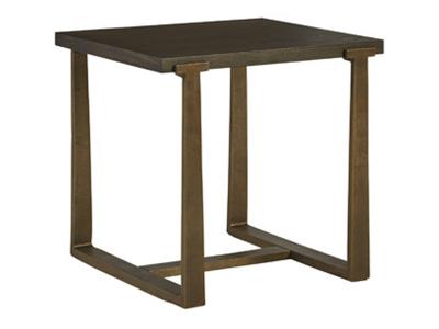 Ashley Furniture Balintmore Rectangular End Table T967-3 Brown/Gold Finish