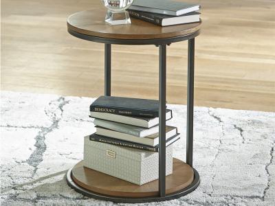 Ashley Furniture Fridley Round End Table T964-6 Brown/Black