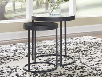 Ashley Furniture Windron Nesting End Tables (2/CN) T936-16 Black/White