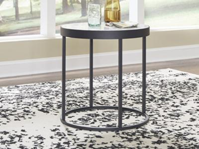 Ashley Furniture Windron Round End Table T936-6 Black/White
