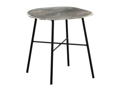 Ashley Furniture Laverford Round End Table T836-6 Chrome/Black