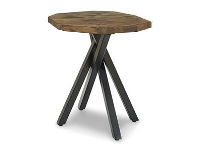 Ashley Furniture Haileeton Round End Table T806-6 Brown/Black