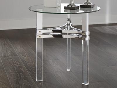 Ashley Furniture Braddoni Round End Table T420-6 Chrome Finish