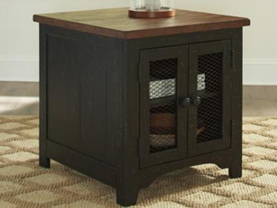 Ashley Furniture Valebeck Rectangular End Table T468-3 Black/Brown