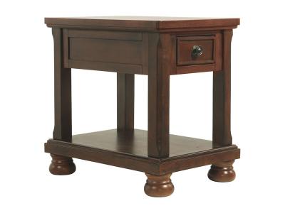 Ashley Furniture Porter Chair Side End Table T697-3 Rustic Brown