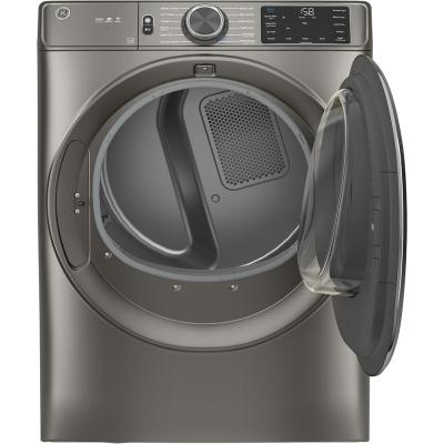 28" GE 7.8 Cu. Ft. Capacity Dryer With Built-in Wifi Satin Nickel - GFD65ESMNSN