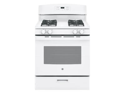 30" GE 5.0 Cu. Ft. Free-Standing Standard Clean Gas Range - JCGBS60DEKWW