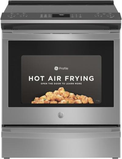 30" GE Profile 5.3 Cu. Ft. Smart Slide-In Electric Convection Fingerprint Resistant Range - PSS93YPFS