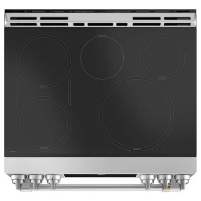 30" Café 5.7 Cu. Ft. Slide-In Front Control Induction And Convection Range - CCHS900P2MS1