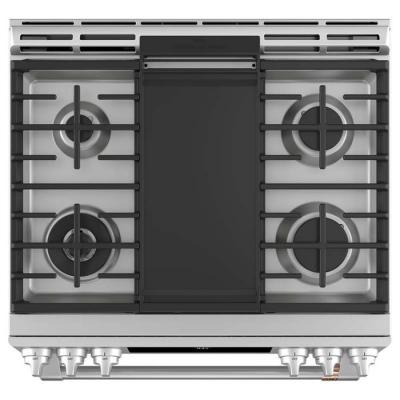 30" Café 5.6 Cu. Ft. Slide-In Front Control Gas Oven With Convection Range - CCGS700P2MS1