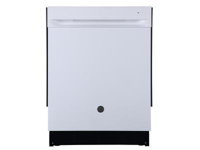 24" GE Built-In Top Control Dishwasher In White - GBP534SGPWW