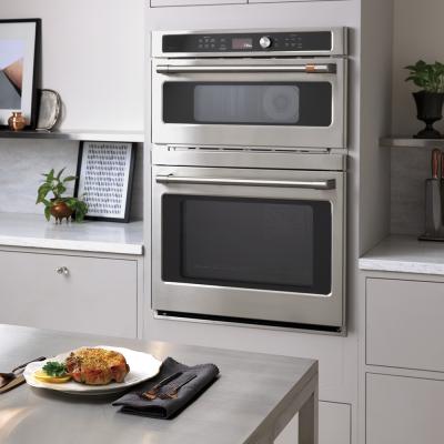 30" Café 6.7 Cu. Ft. Combination Double Wall Oven With Convection - CTC912P2NS1