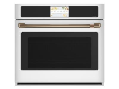30" GE Café 5.0 Cu. Ft. Built-In Convection Single Wall Oven In Matte White - CTS90DP4NW2