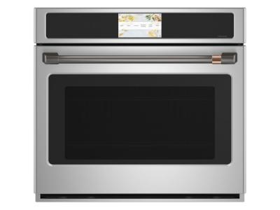 30" GE Café 5.0 Cu. Ft. Built-In Convection Single Wall Oven In Stainless Steel - CTS90DP2NS1