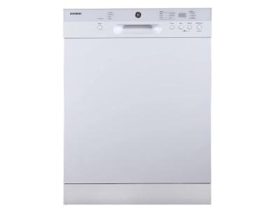 24" GE Built-In Front Control Dishwasher With Clean Sensor Wash In White - GBF532SGPWW