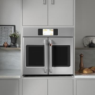 30" Café 5.0 Cu. Ft. Built In French Door Single Convection Wall Oven In Stainless Steel - CTS90FP2NS1