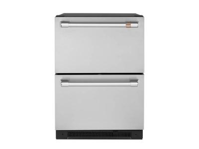 24" GE Café 5.7 Cu. Ft. Built-In Dual-Drawer Refrigerator - CDE06RP2NS1