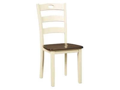 Ashley Furniture Woodanville Dining Room Side Chair (2/CN) D335-01 Cream/Brown