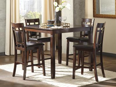 Ashley Furniture Bennox DRM Counter Table Set (5/CN) D384-223 Brown