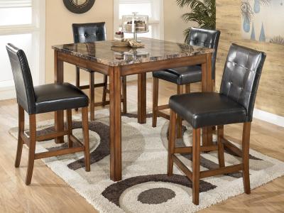 Ashley Furniture Theo Square Counter TBL Set (5/CN) D158-233 Warm Brown