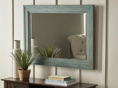 Ashley Furniture Jacee Accent Mirror A8010220 Antique Teal
