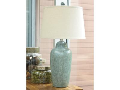 Ashley Furniture Saher Ceramic Table Lamp (1/CN) L100254 Green