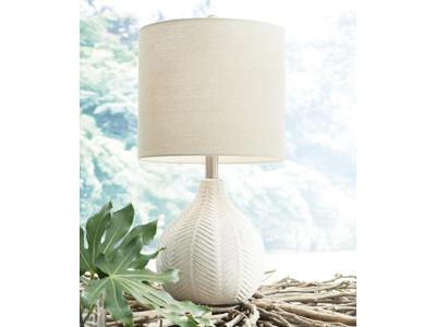 Ashley Furniture Rainermen Ceramic Table Lamp (1/CN) L180024 Off White