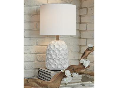 Ashley Furniture Moorbank Ceramic Table Lamp (1/CN) L180064 White