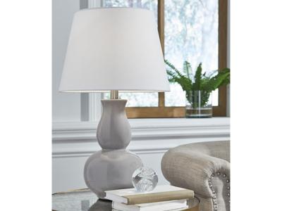 Ashley Furniture Zellrock Ceramic Table Lamp (1/CN) L180154 Gray
