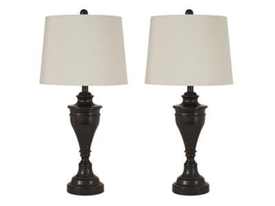 Ashley Furniture Darlita Metal Table Lamp (2/CN) L204024 Bronze Finish