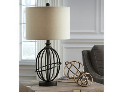 Ashley Furniture Manasa Metal Table Lamp (1/CN) L204164 Dark Brown