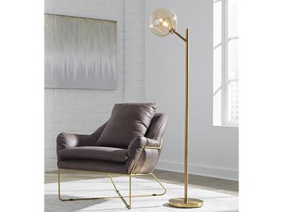 Ashley Furniture Abanson Metal Floor Lamp (1/CN) L206021 Amber/Gold Finish