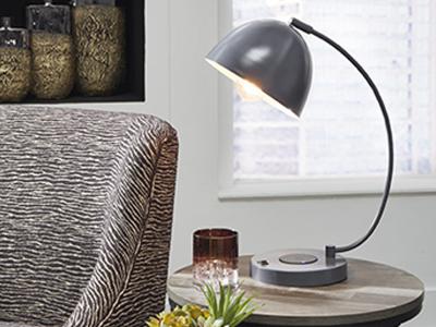 Ashley Furniture Austbeck Metal Desk Lamp (1/CN) L206032 Gray
