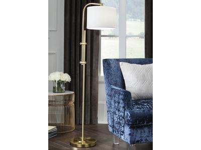 Ashley Furniture Baronvale Metal Floor Lamp (1/CN) L206051 Brass Finish
