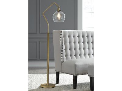 Ashley Furniture Marilee Metal Floor Lamp (1/CN) L207151 Antique Brass Finish