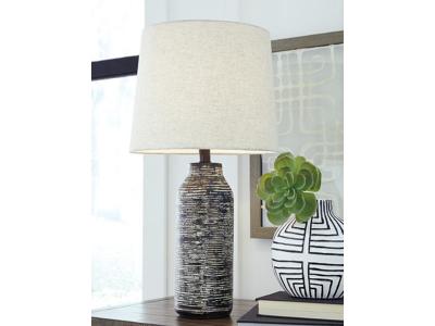 Ashley Furniture Mahima Paper Table Lamp (2/CN) L235584 Black/White