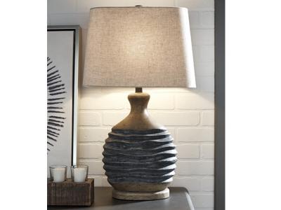 Ashley Furniture Medlin Paper Table Lamp (1/CN) L235644 Gray/Beige