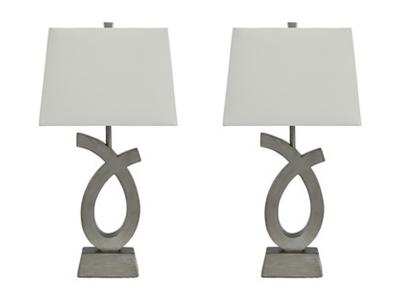 Ashley Furniture Amayeta Poly Table Lamp (2/CN) L243134 Silver Finish