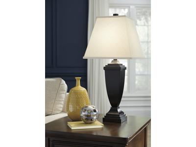 Ashley Furniture Amerigin Poly Table Lamp (2/CN) L243154 Bronze Finish