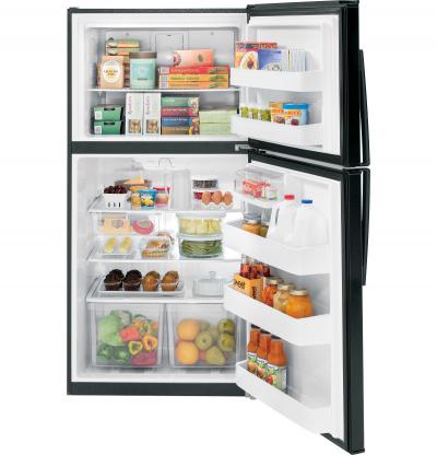 33" GE 21.2 Cu. Ft. Top-Freezer No-Frost Refrigerator - GTE21GTHBB