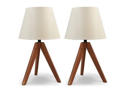Ashley Furniture Laifland Wood Table Lamp (2/CN) L329084 Brown