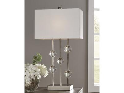 Ashley Furniture Jaala Metal Table Lamp (1/CN) L428064 Clear/Silver Finish