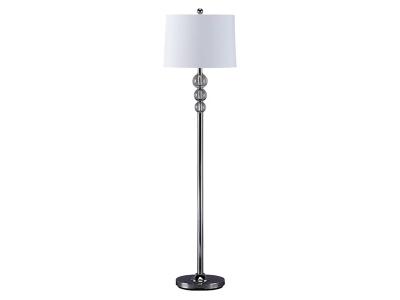 Ashley Furniture Joaquin Crystal Floor Lamp (1/CN) L428081 Clear/Chrome Finish