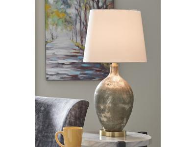 Ashley Furniture Jemarie Glass Table Lamp (1/CN) L430694 Gray/Gold Finish