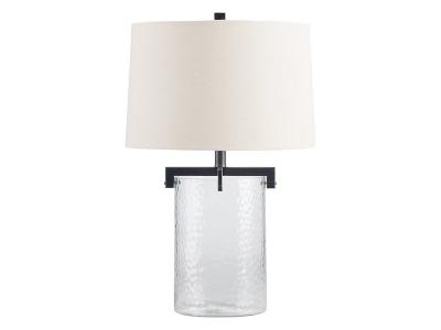 Ashley Furniture Fentonley Glass Table Lamp (1/CN) L430724 Clear/Antique Black