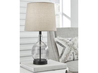 Ashley Furniture Arlomore Glass Table Lamp (1/CN) L431554 Gray