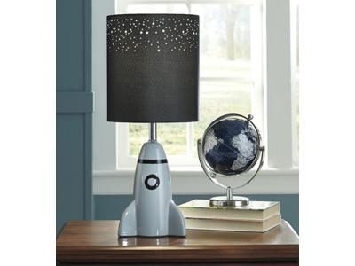 Ashley Furniture Cale Ceramic Table Lamp (1/CN) L857674 Gray/Black