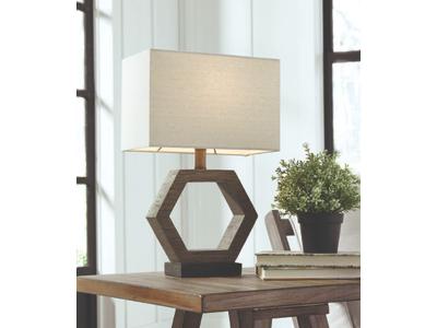 Ashley Furniture Marilu Poly Table Lamp (1/CN) L857764 Gray/Brown