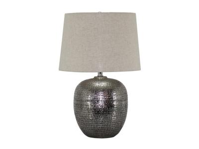 Ashley Furniture Magalie Metal Table Lamp (1/CN) L207314 Antique Silver Finish